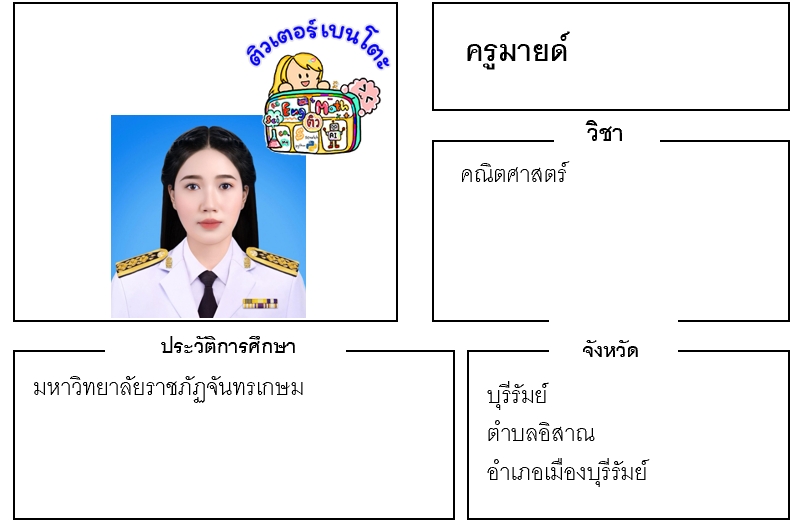 เรียนพิเศษบุรีรัมย์ ครูมายด์ 24249 สอนคณิตศาสตร์ เรียนพิเศษบุรีรัมย์ ครูมายด์ 24249 สอนคณิตศาสตร์