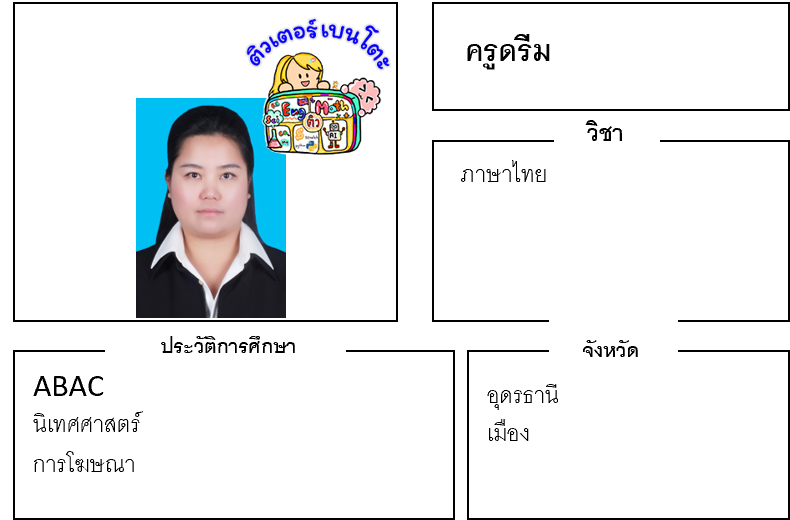 เรียนพิเศษอุดรธานี ครูดรีม 24270 สอนภาษาไทย
