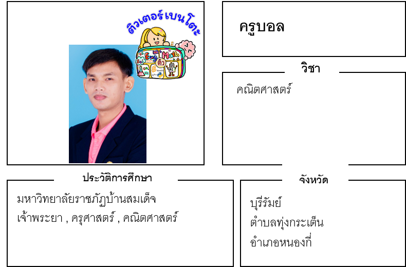 เรียนพิเศษบุรีรัมย์ ครูบอล 24292 สอนคณิตศาสตร์