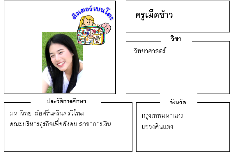 เรียนพิเศษดินแดง ครูเม็ดข้าว 24311 สอนวิทยาศาสตร์