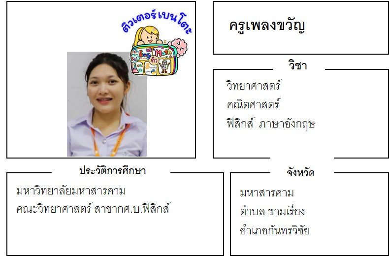 tutorbento เพลงขวัญ
