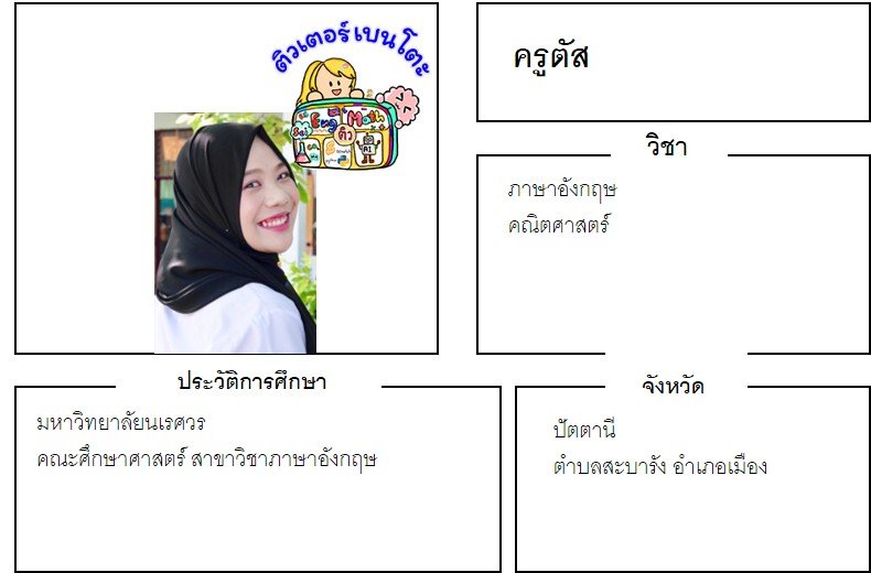 tutorbento.com ตัส สอนพิเศษ เรียนพิเศษ ติวเตอร์ตัวต่อตัว เรียนพิเศษที่บ้าน สอนภาษาอังกฤษ