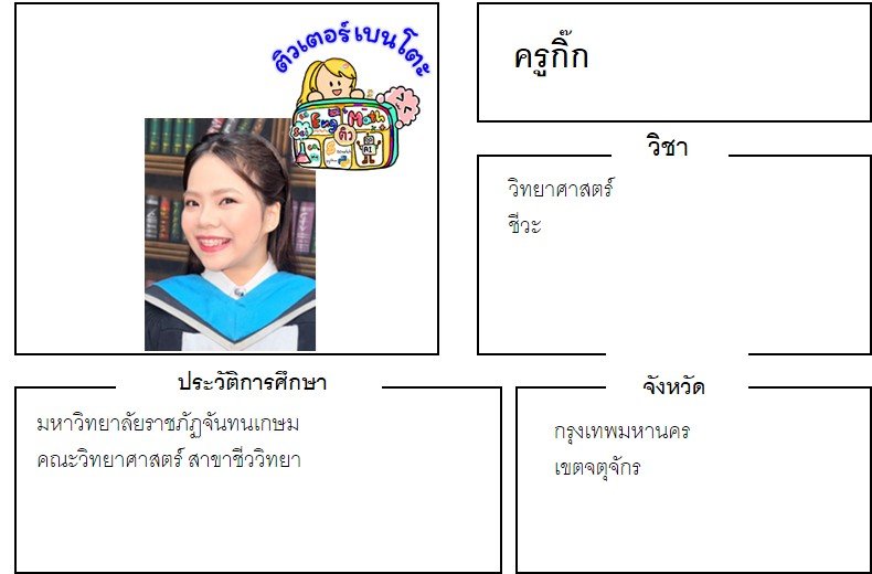 tutorbento.com กิ๊ก สอนวิทยาศาสตร์ คณิตศาสตร์ จตุจักร