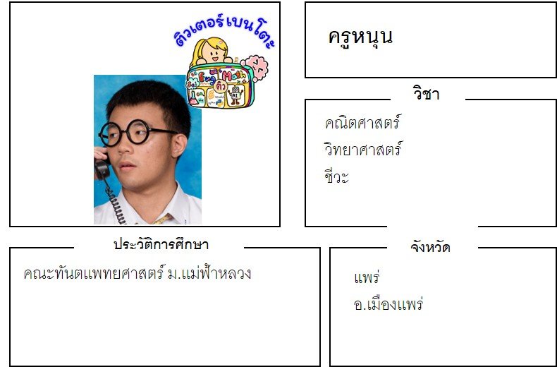 tutorbento.com หนุน สอนพิเศษคณิต วิทย์ ชีวะ แพร่ สอนพิเศษที่บ้าน