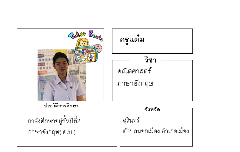 ติวเตอร์เบนโตะ-แต๋ม ติวเตอร์เบนโตะ-แต๋ม