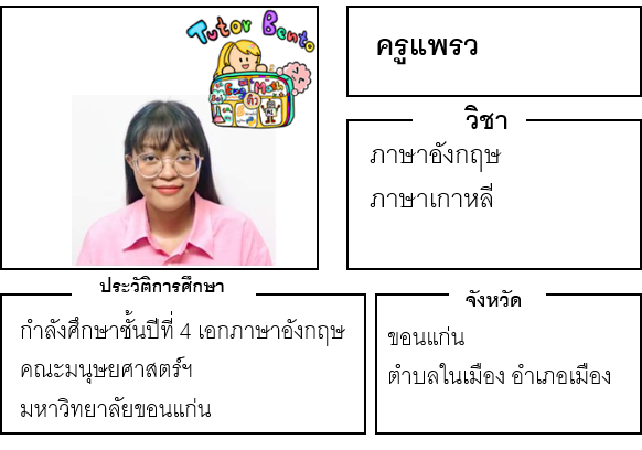 ติวเตอร์เบนโตะ-แพรว ติวเตอร์เบนโตะ-แพรว