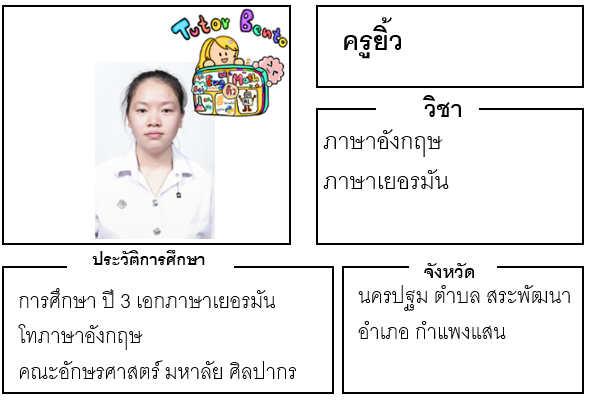 ติวเตอร์เบนโตะ-ยิ้ว ติวเตอร์เบนโตะ-ยิ้ว