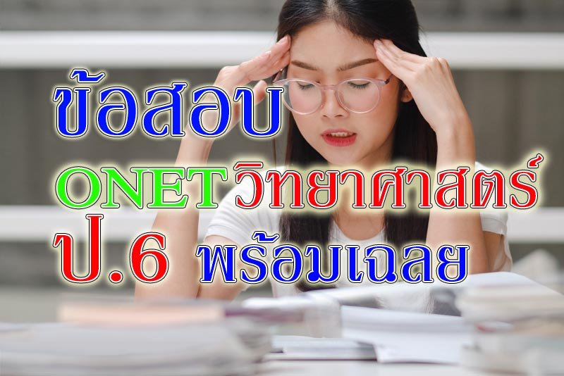 onet วิทยาศาสตร์ ป6 onet วิทยาศาสตร์ ป6