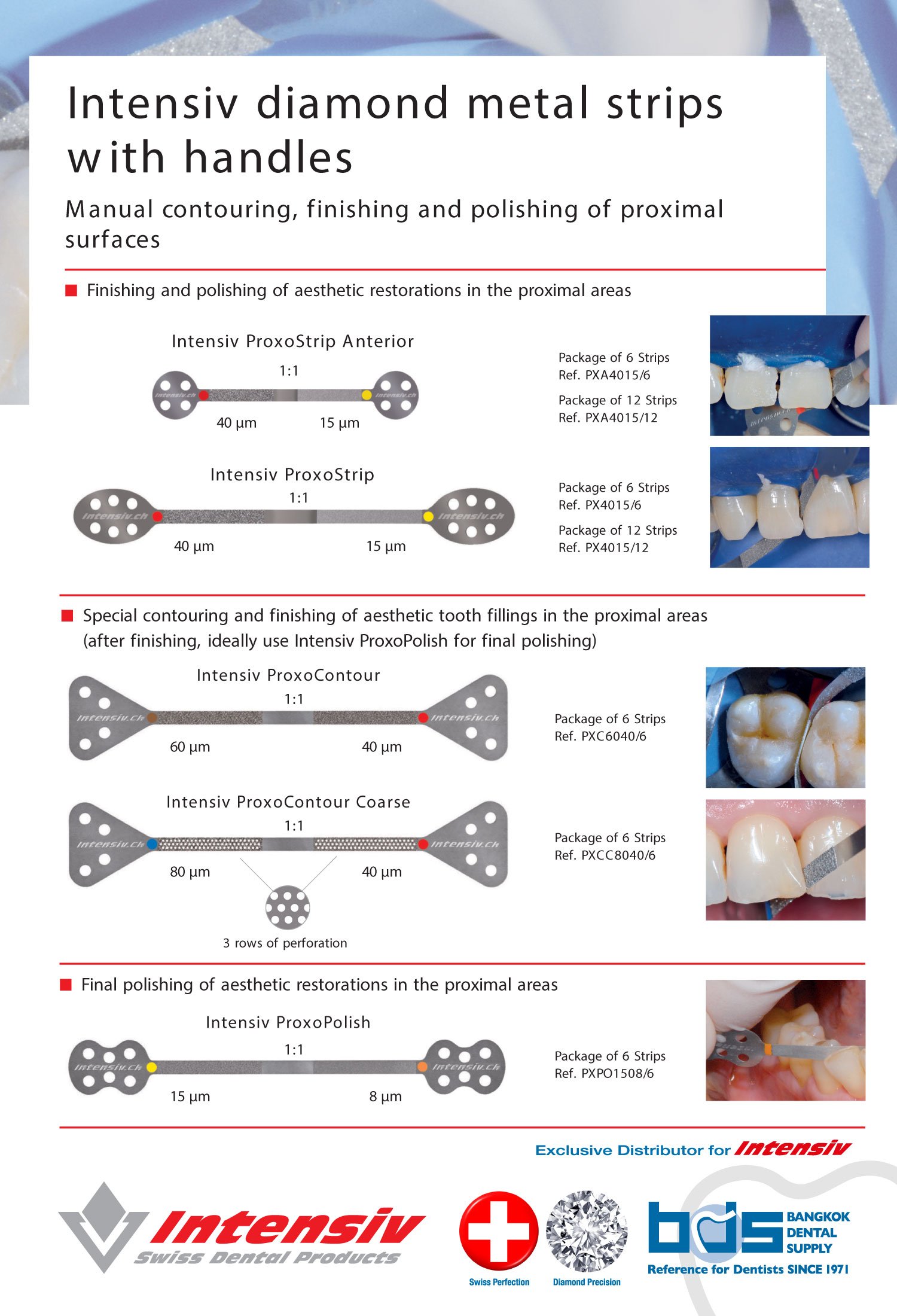 Intensiv Diamond Strip for Proximal Contouring, Finishing & Polishing
