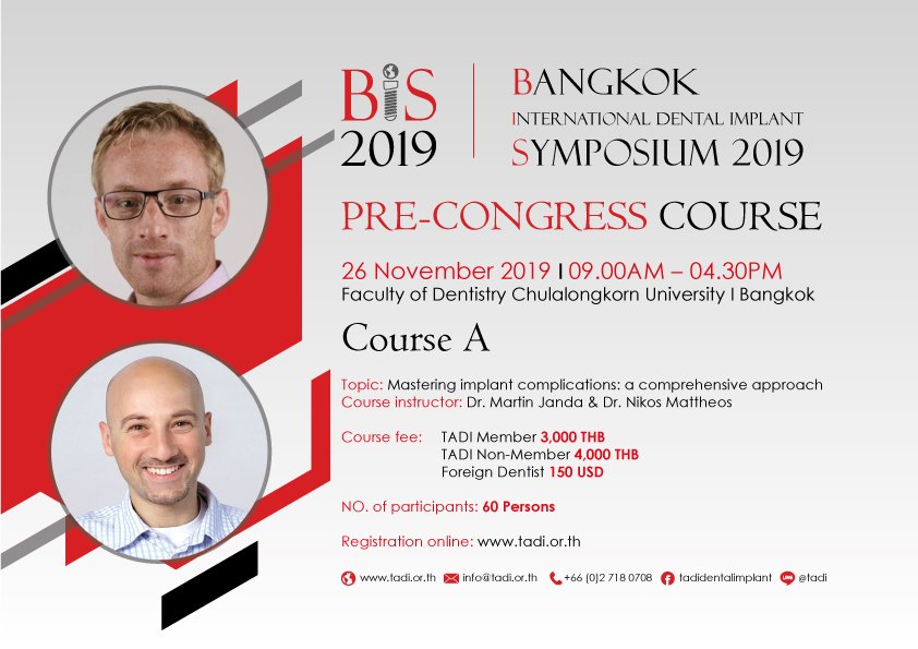 BANGKOK INTERNATIONAL DENTAL IMPLANT SYMPOSIUM 2019