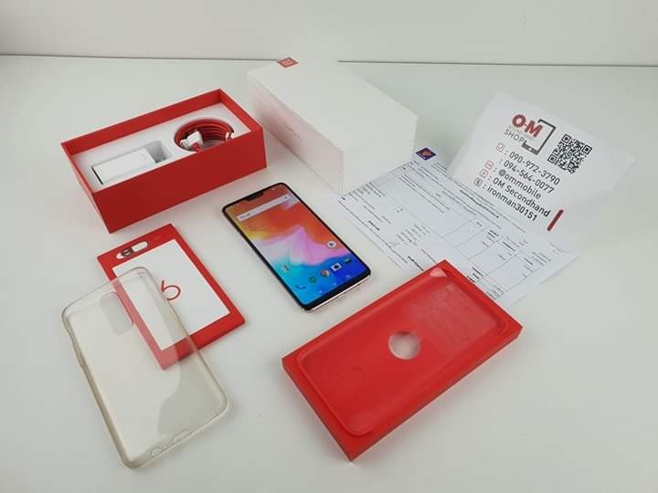 ขาย/แลก Oneplus 6 8/128 White ศูนย์ไทย สภาพสวยมาก แท้ ครบยกกล่อง ประกันศูนย์ยาวเพียง 11,900 บาท