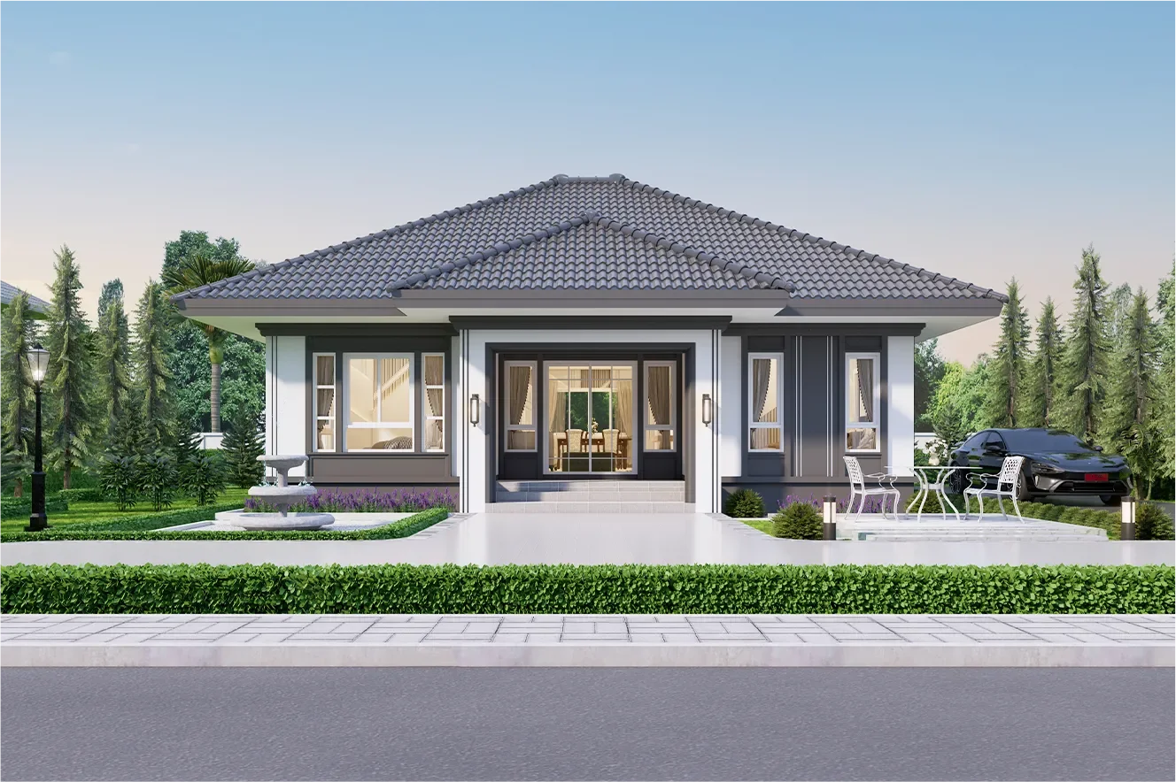 แบบบ้านชั้นเดียว แบบบ้านชั้นเดียว