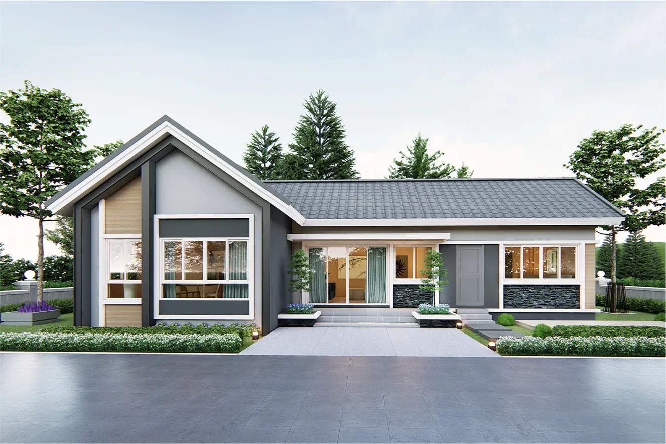 แบบบ้านชั้นเดียว แบบบ้านชั้นเดียว