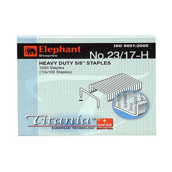 ลวดเย็บกระดาษตราช้าง เบอร์ 23/17-H รุ่น ไททาเนีย