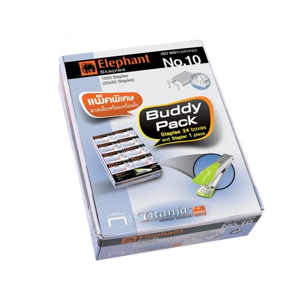 ลวดเย็บกระดาษตราช้าง เบอร์ 10 รุ่น ไททาเนีย