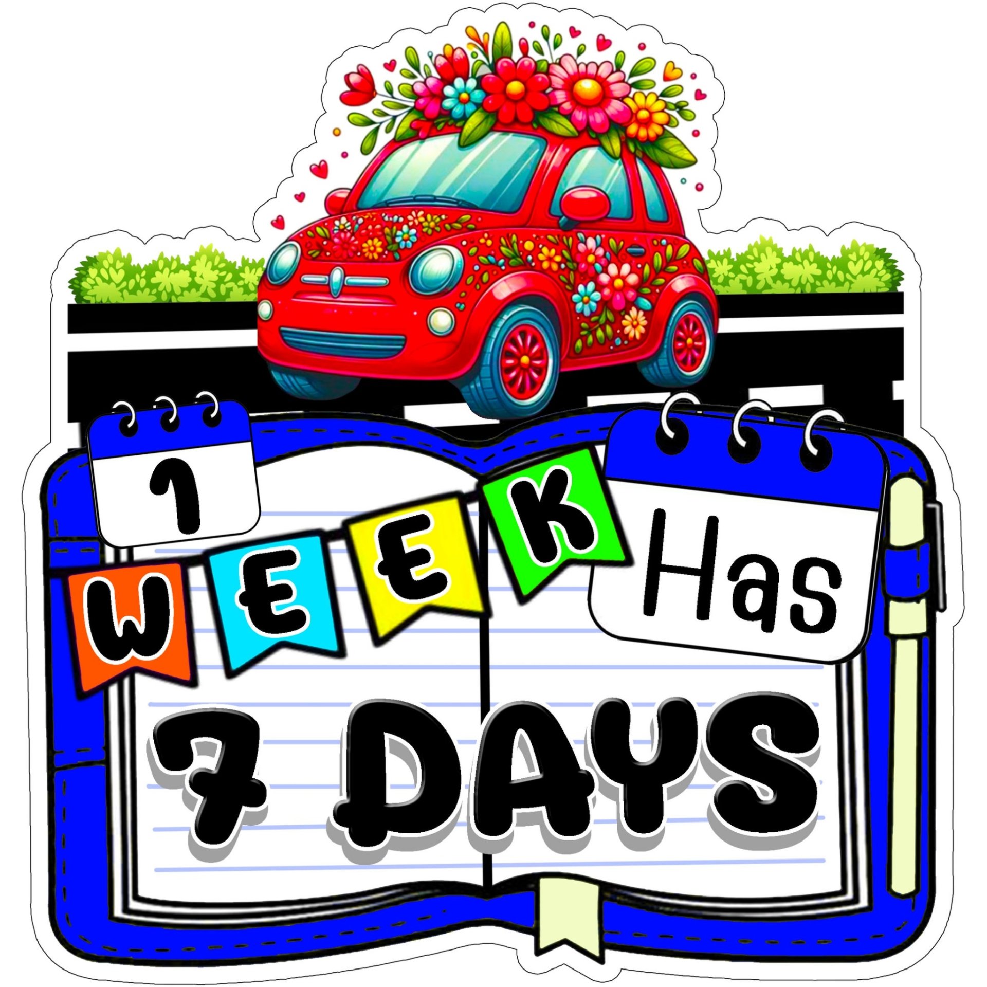 สื่อฟิวเจอร์บอร์ด1 week has 7 day /วรา