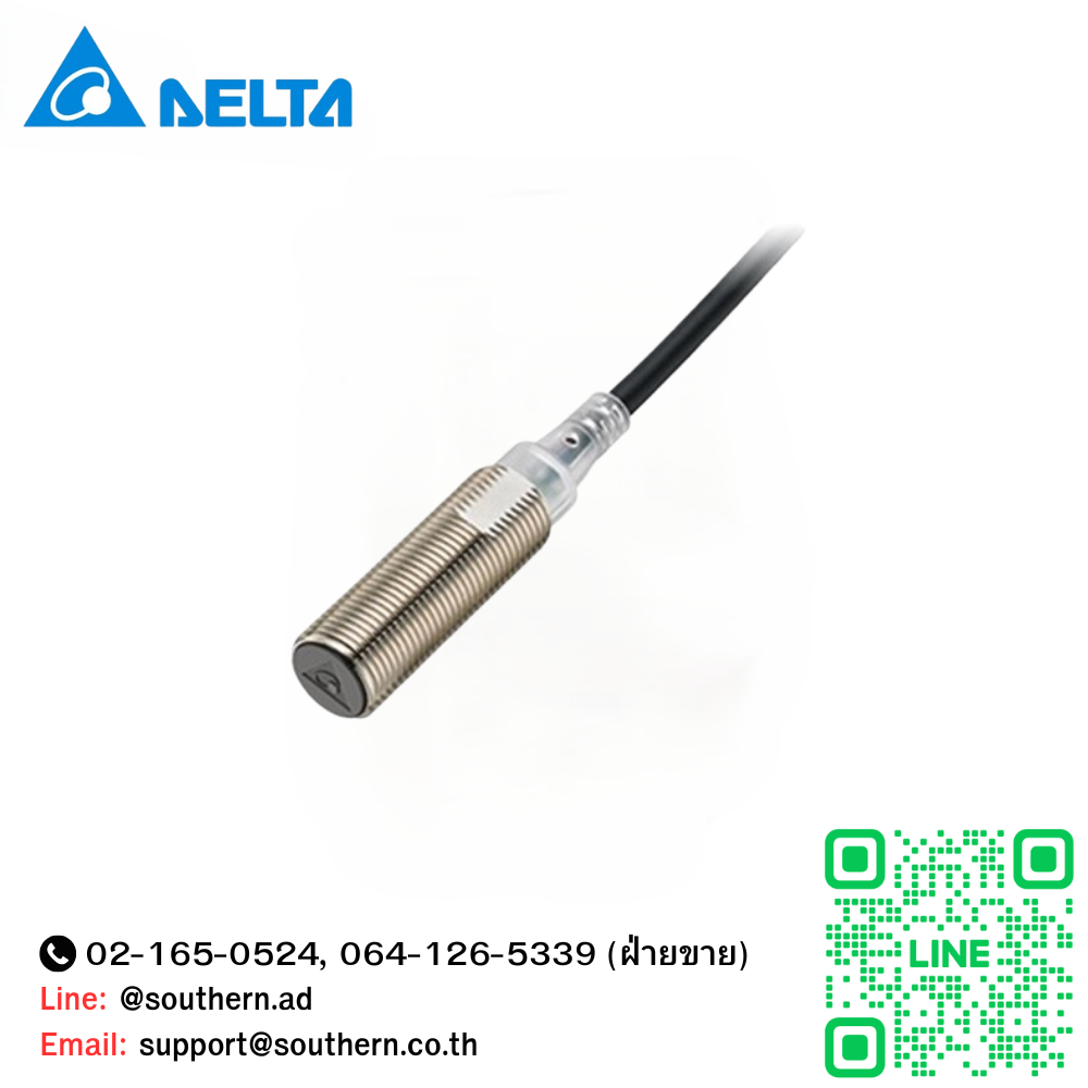 Delta Promity Sensor Model : IS-N1204-BNOB2 ,ระยะตรวจจับ 4mm.,NPN,M12