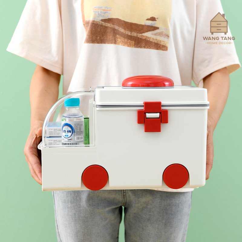 กล่องปฐมพยาบาล กล่องยาในบ้าน รูปรถพยาบาล Ambulance First Aid Kit