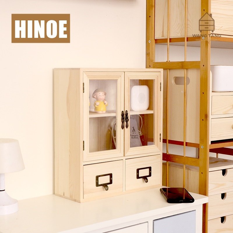 ตู้ไม้แบบบานเปิดตั้งโต๊ะแบบมีลิ้นชัก , ตู้ใส่ยาสามัญประจำบ้าน รุ่น HINOE