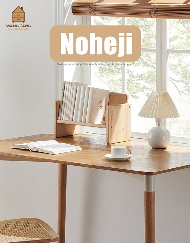 ที่วางหนังสือ,ชั้นวางหนังสือตั้งโต๊ะ,สไตลล์มินิมอล วัสดุไม้สนญี่ปุ่น รุ่น Noheji