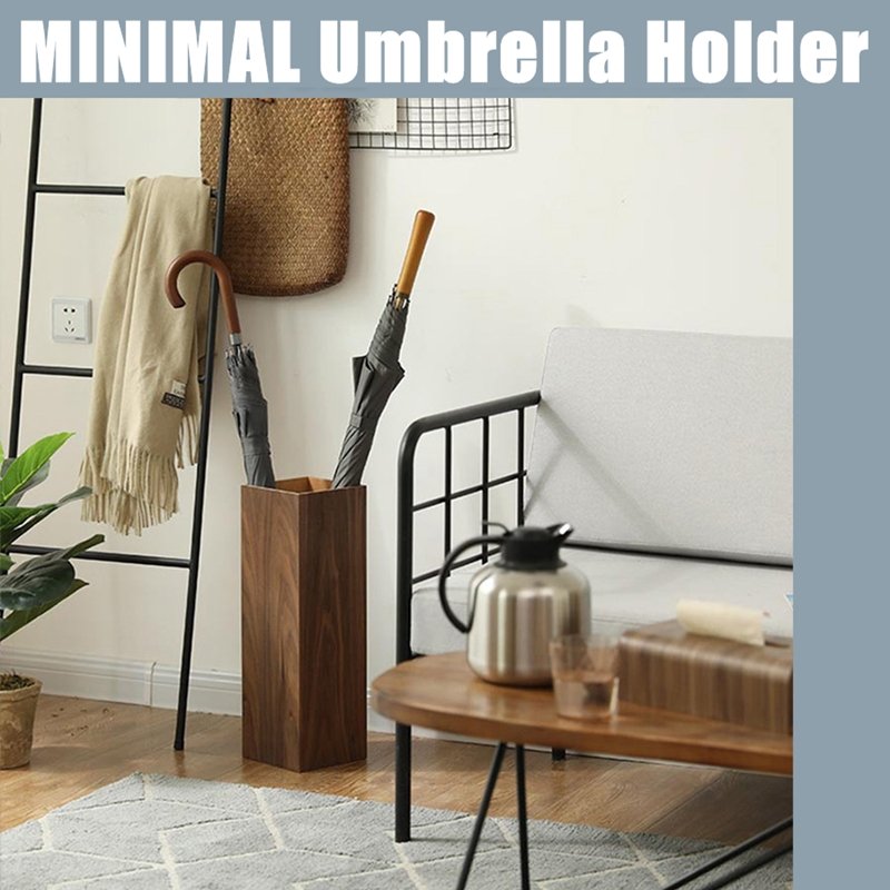 ที่เก็บร่ม , เก็บไม้กวาด ทรงสูงวัสดุไม้วอลนัท Minimal Umbrella Storage Stand