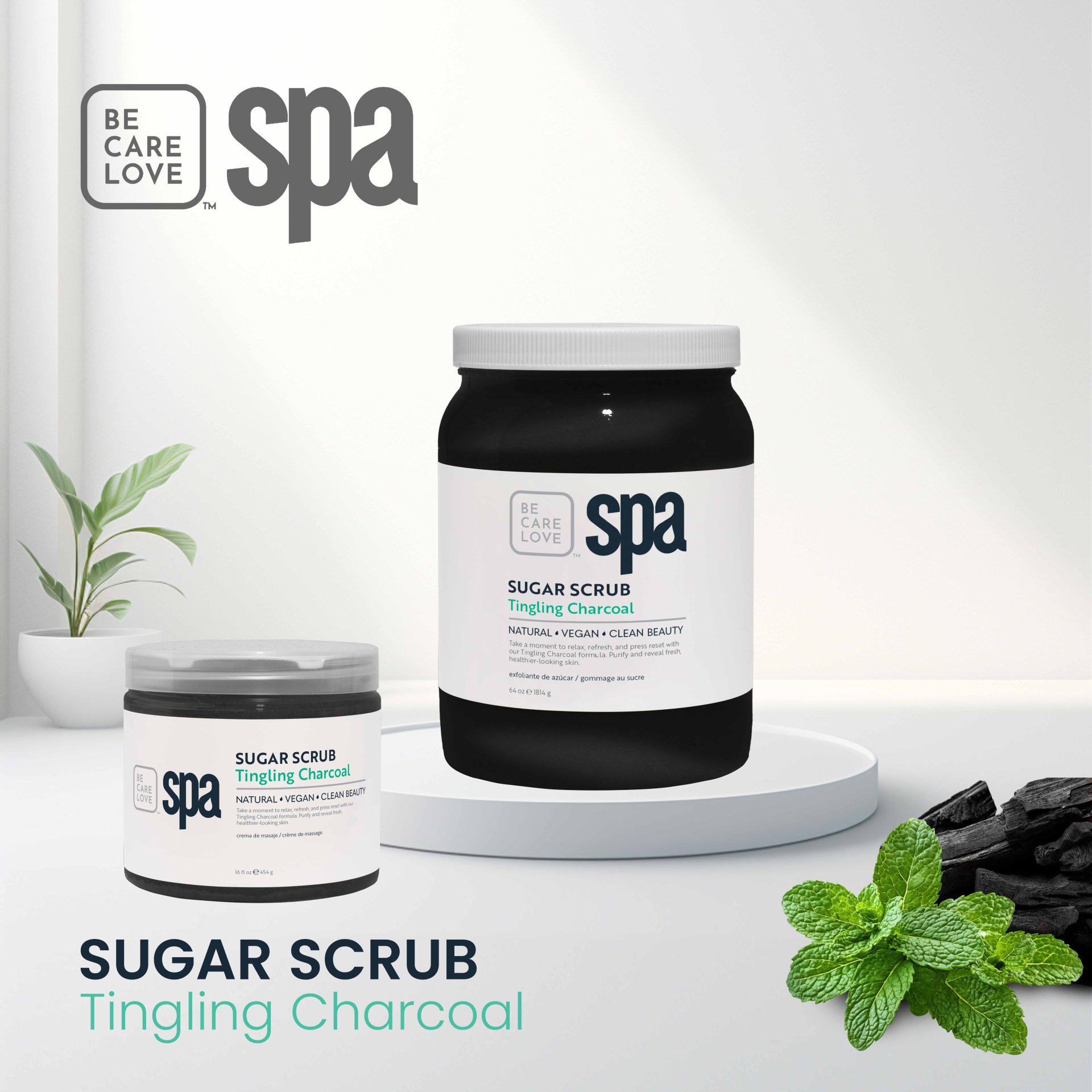 SUGAR SCRUB TINGLING CHARCOAL