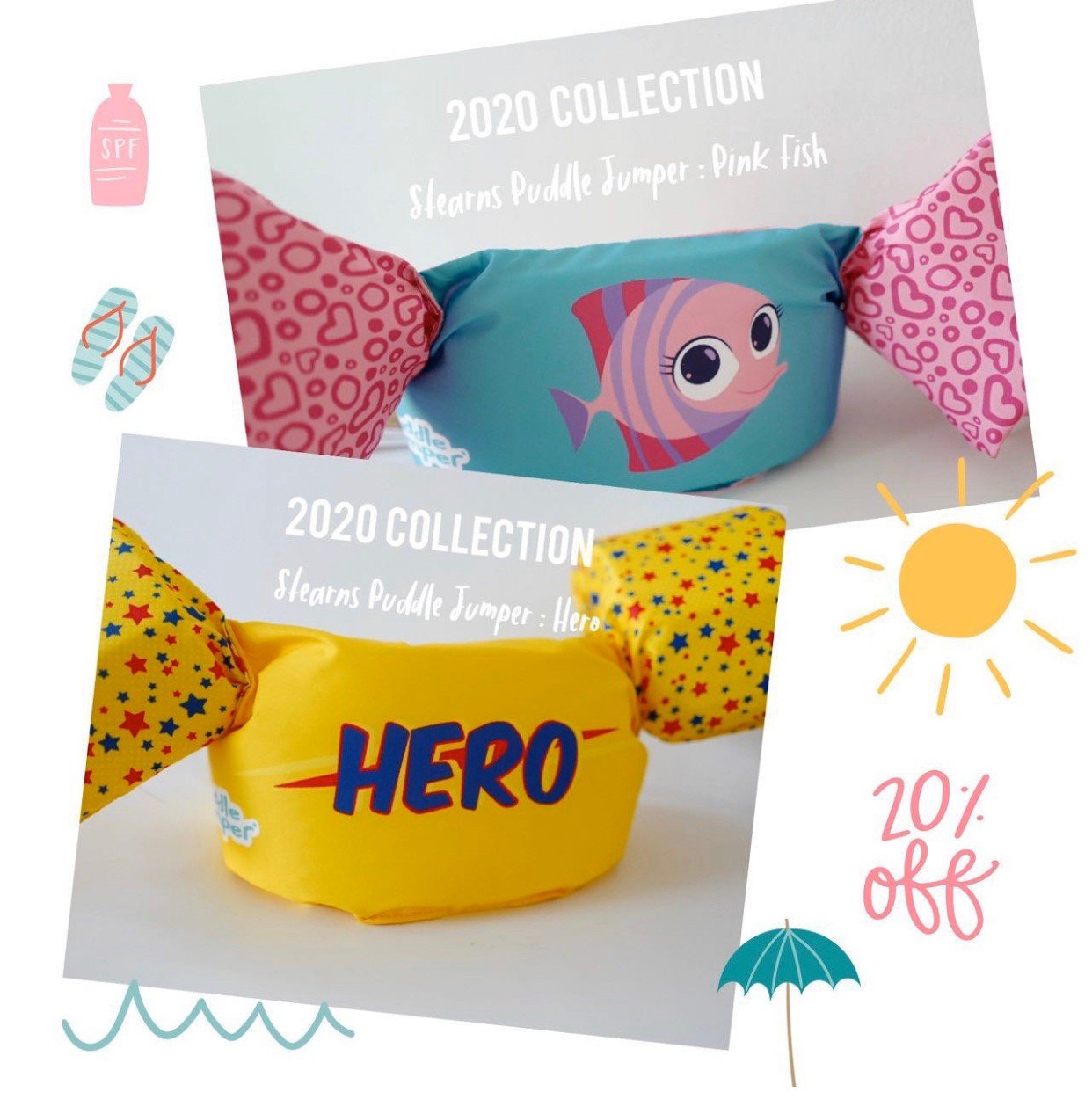 Puddle Jumper : 2020 Collection ( Pink Fish / Hero )