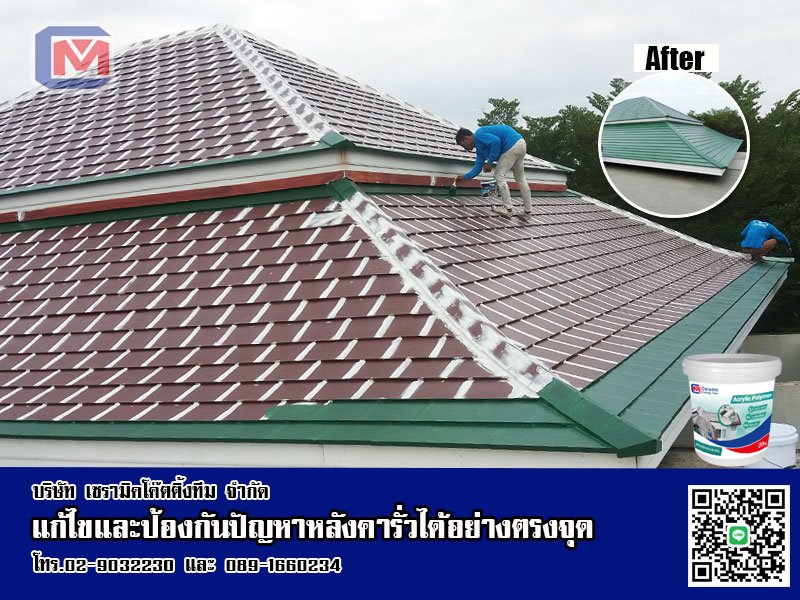 แก้ไขและป้องกันหลังคารั่วได้อย่างตรงจุด แก้ไขและป้องกันหลังคารั่วได้อย่างตรงจุด