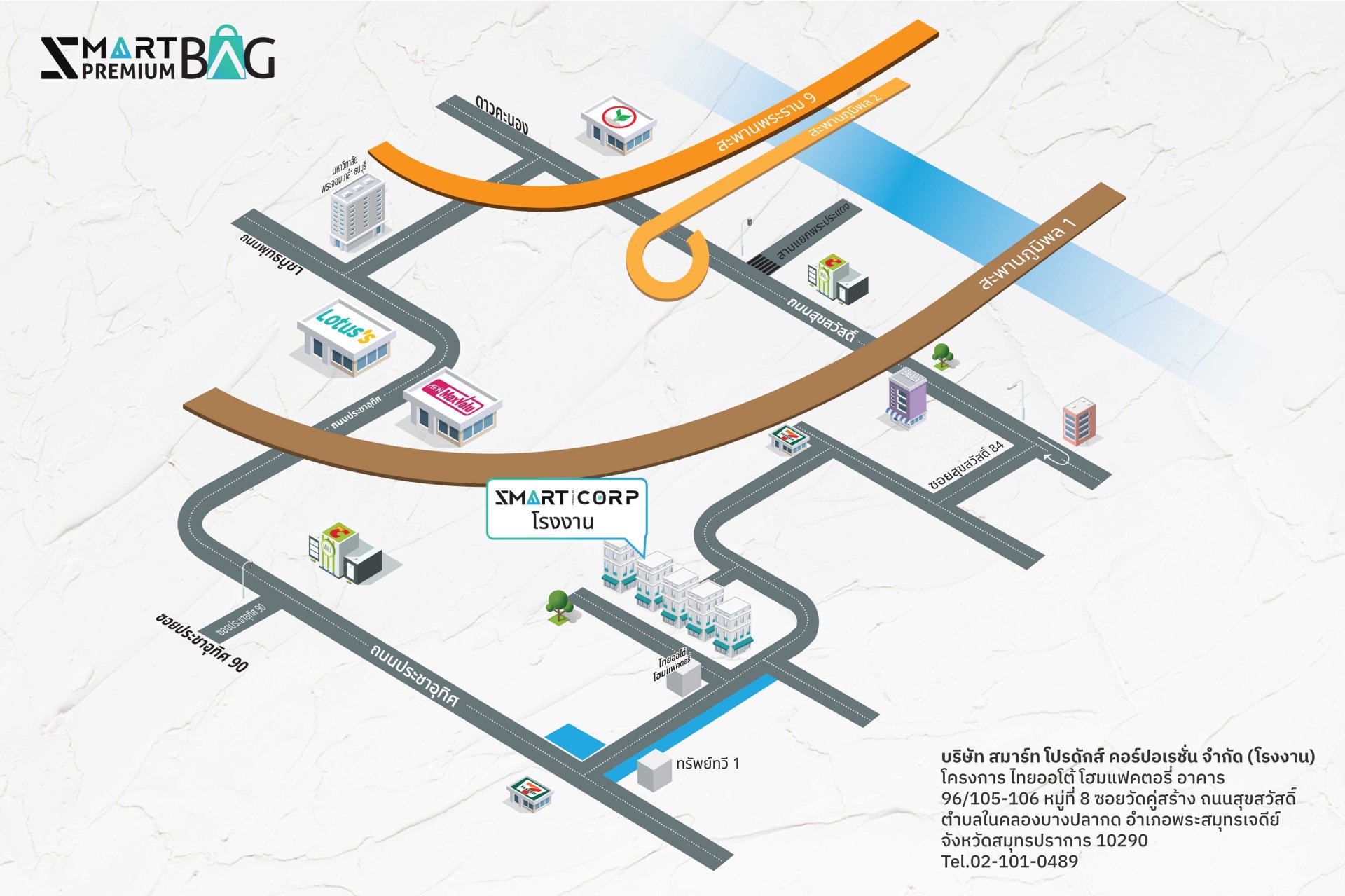 map บริษัท สมาร์ท โปรดักส์ คอร์ปอเรชั่น จำกัด 