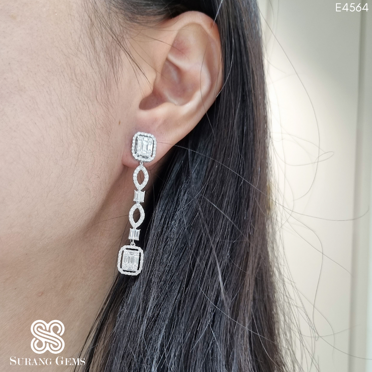 Detachable Diamond Earrings