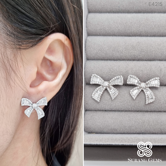 Bow Diamond Earrings