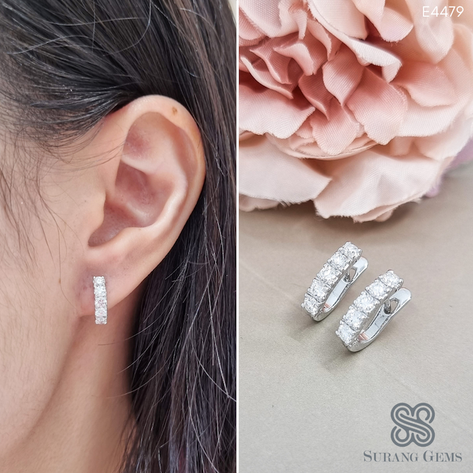 Hoop Diamond Earrings