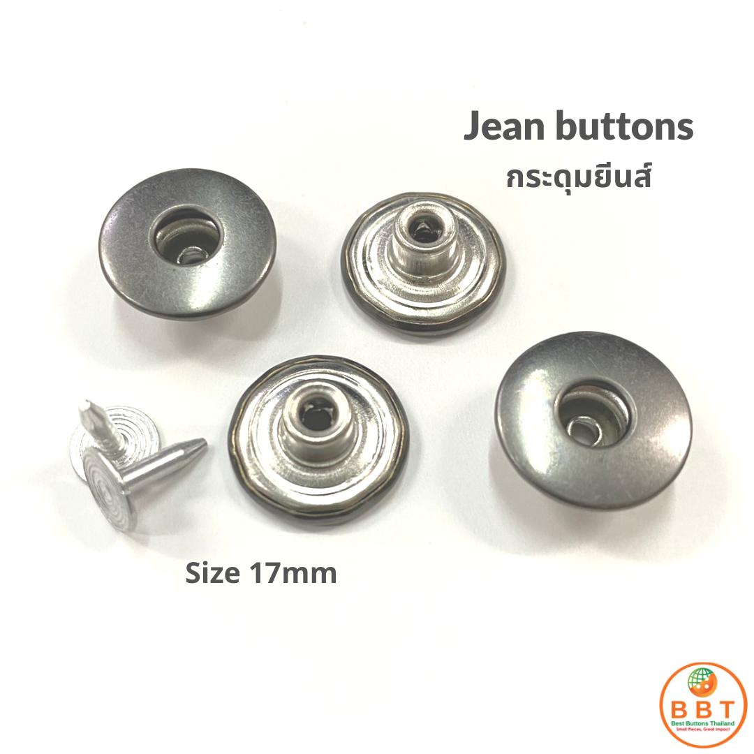 Jeans Button Donut Silver - bestbuttonsthailand