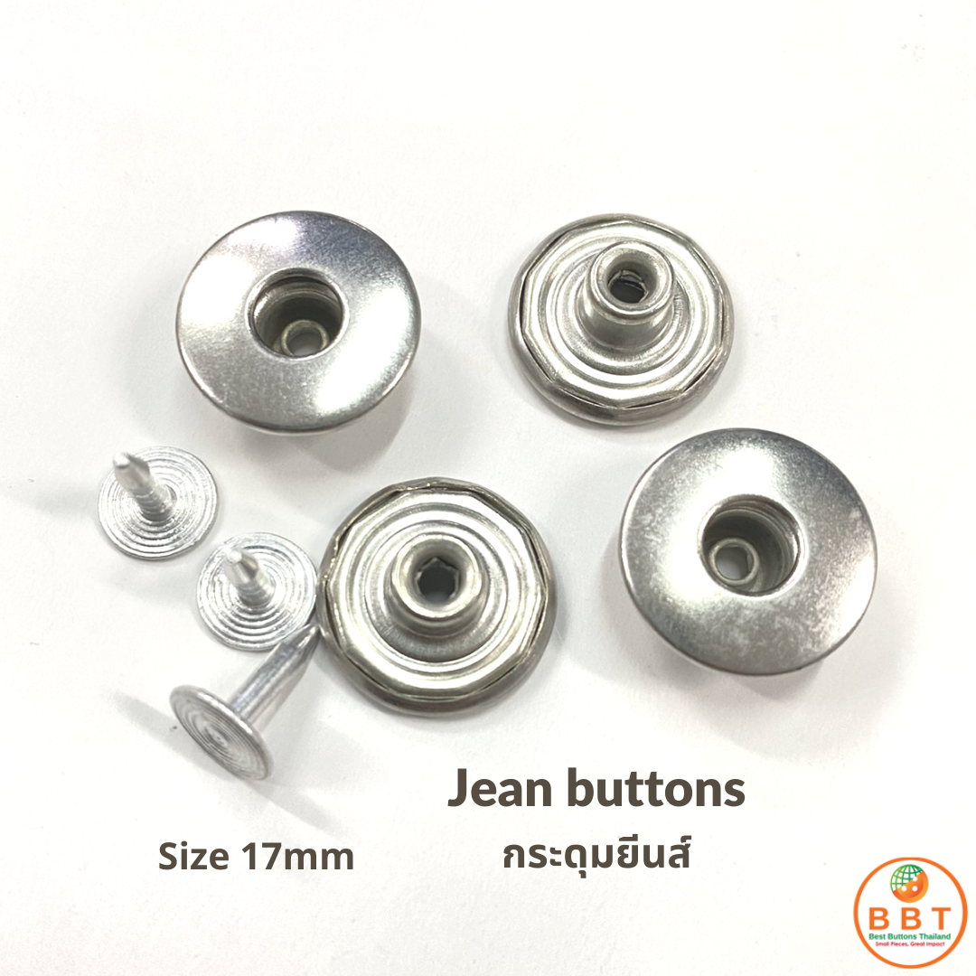 Jeans Button Donut Silver - bestbuttonsthailand