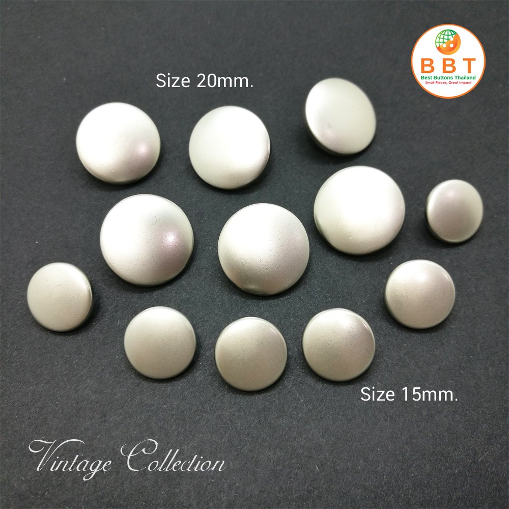 Silver Buttons 15 mm