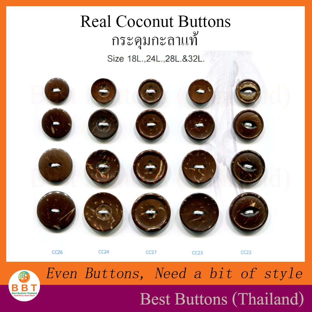 Real Coconut Buttons