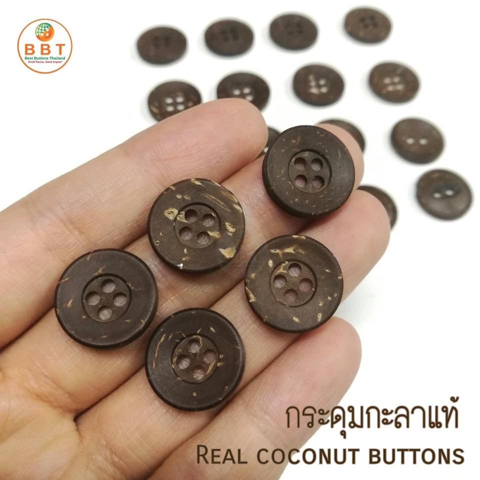 Coconut Buttons 15mm.
