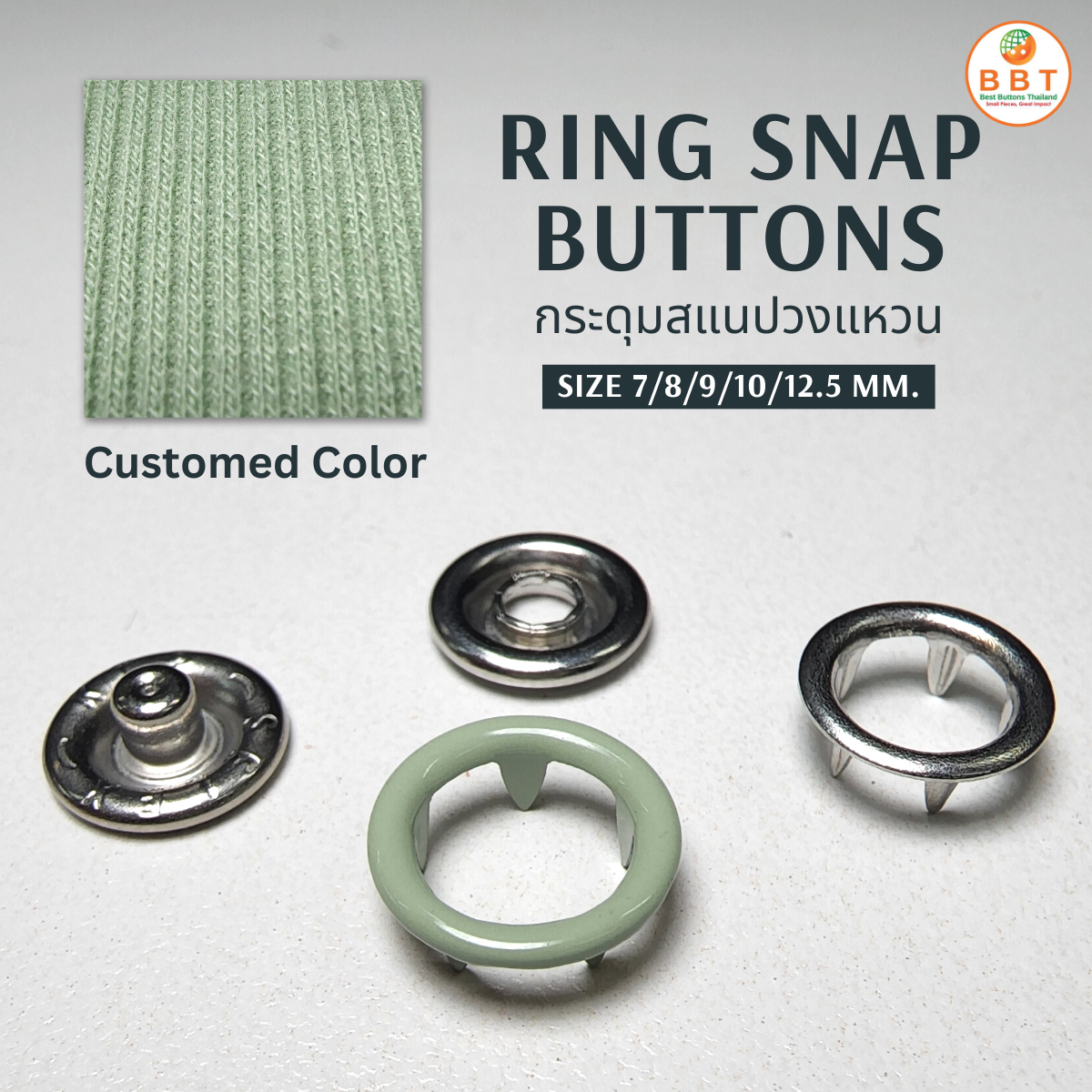 Snap hot sale button rings