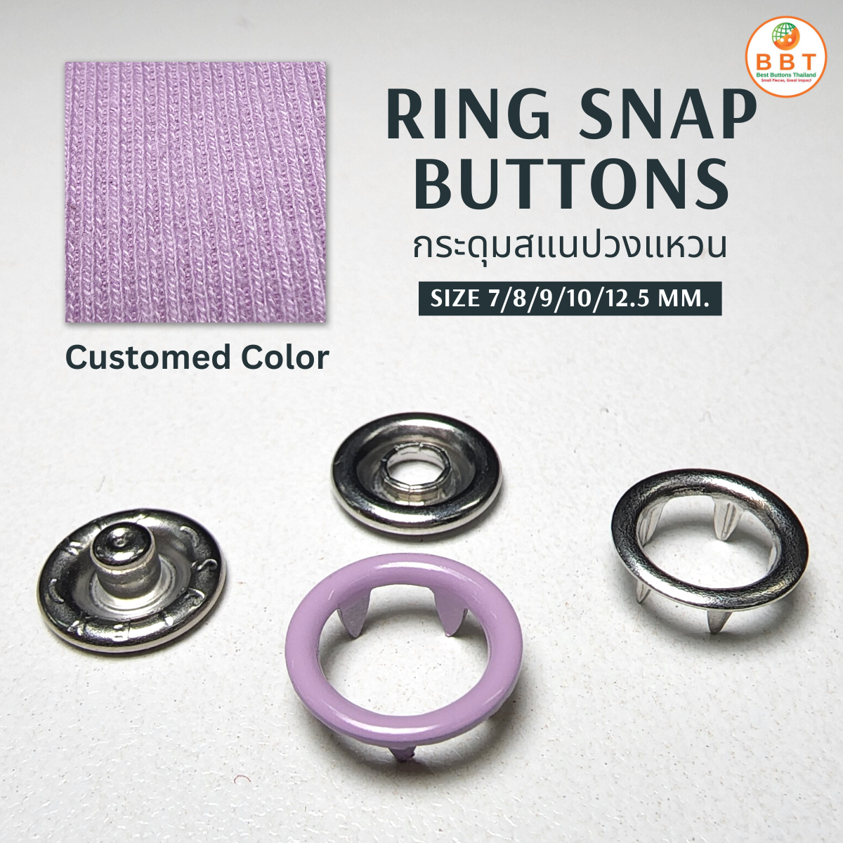 Black Plastic Snap Buttons - bestbuttonsthailand