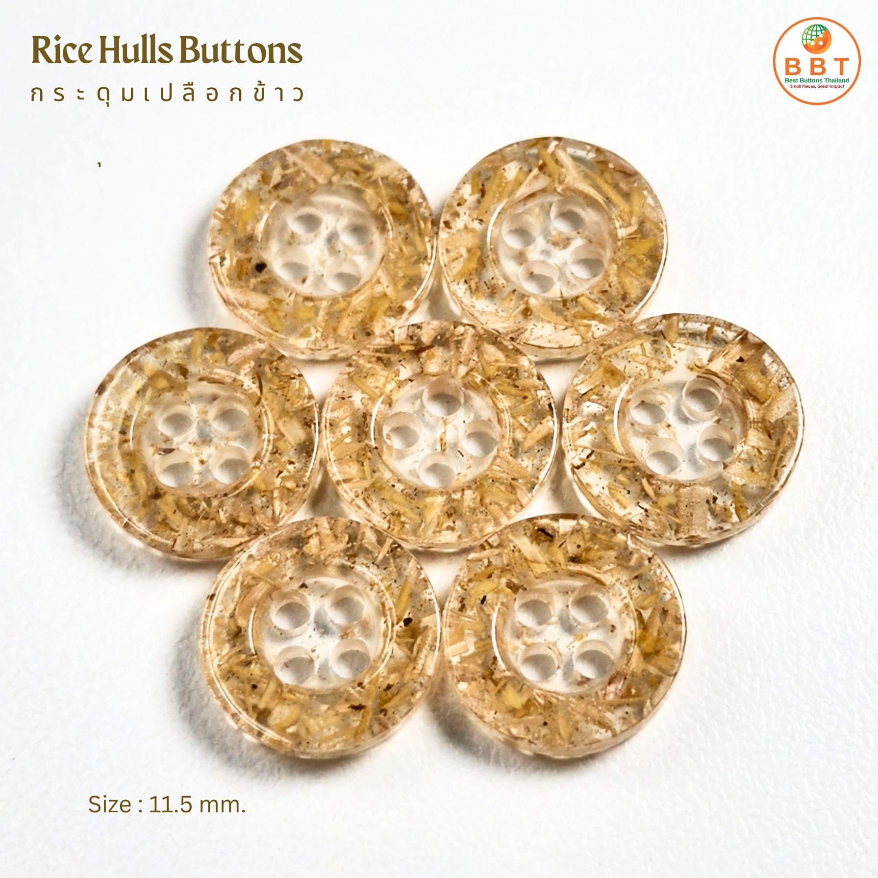 Rice Hulls Button s (husks) ( Eco - Friendly Buttons Collection ...