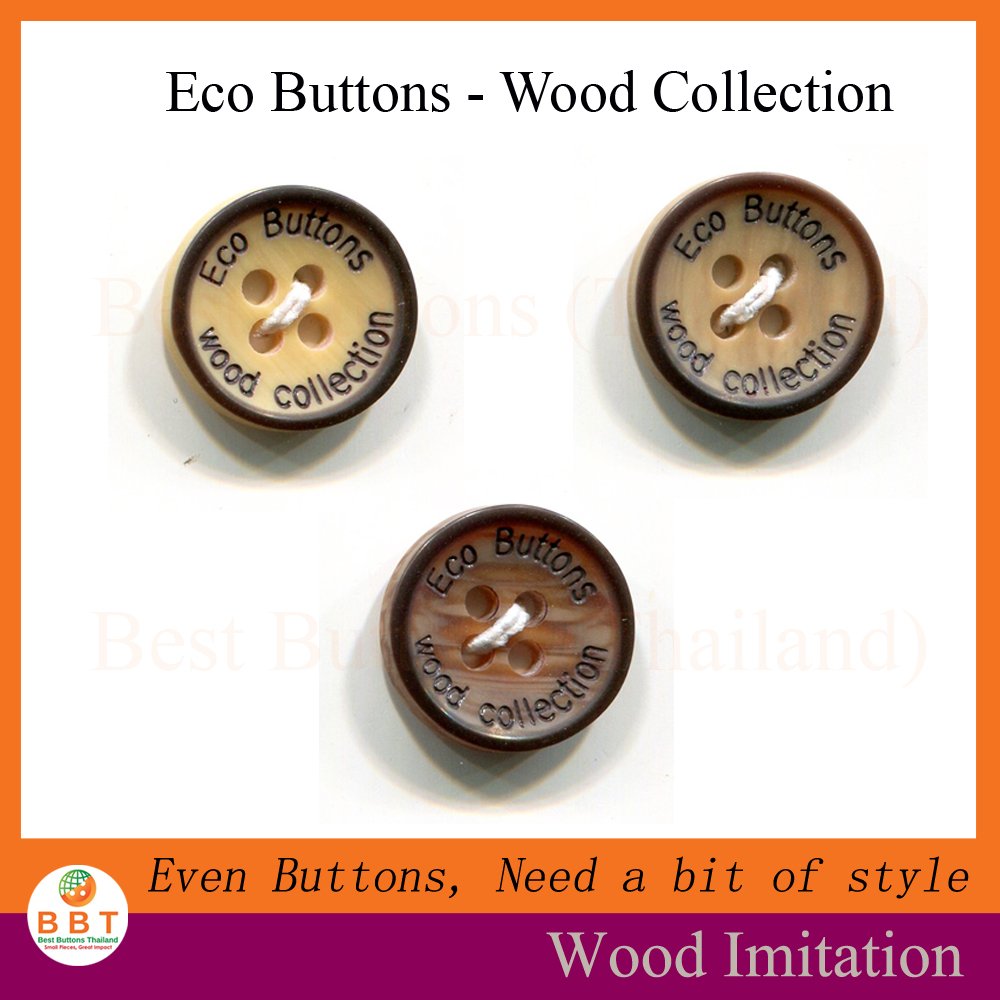 Eco buttons Wood Collection