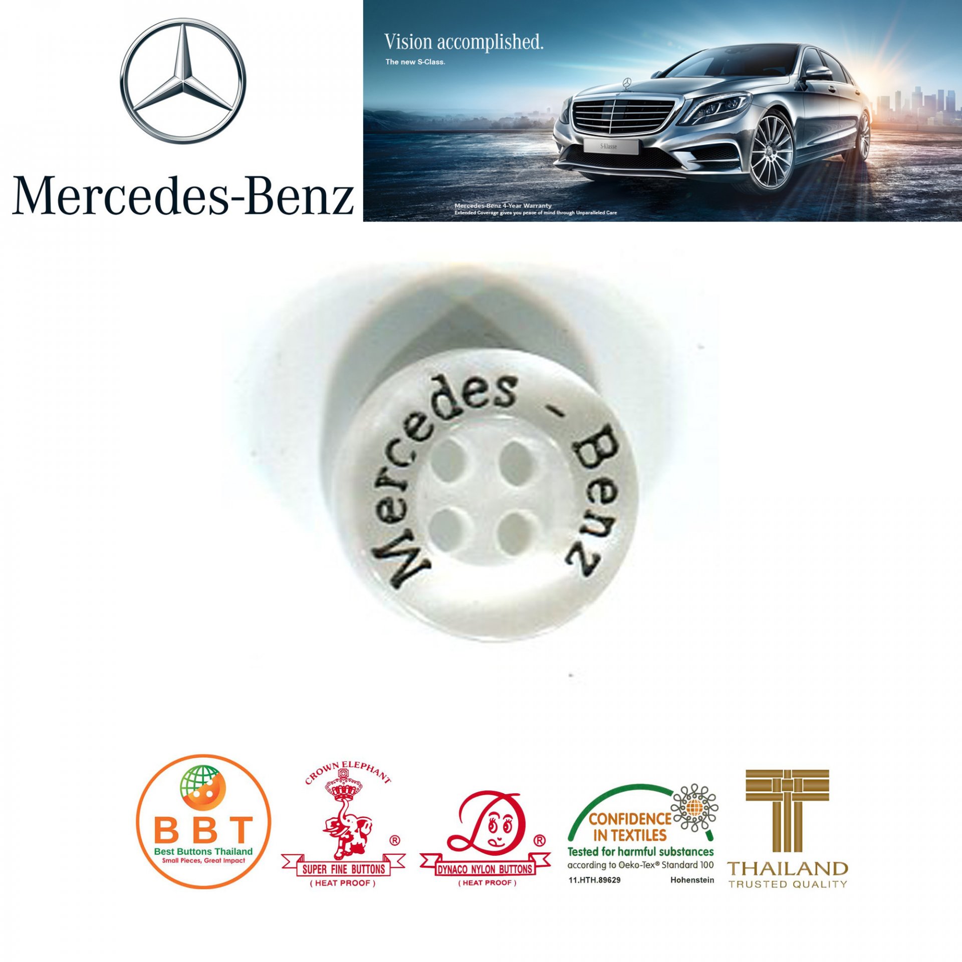 Engraved Buttons- Mercedes-Benz