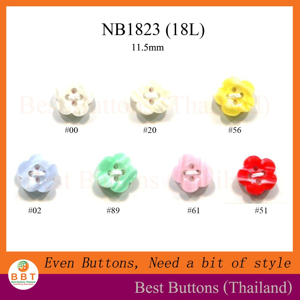 Flower Buttons 11.5 mm.