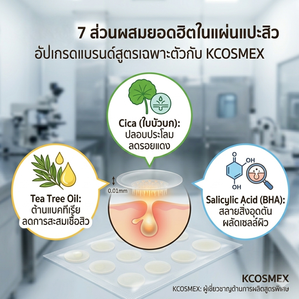 7 ส่วนผสมยอดฮิตในแผ่นแปะสิว ที่ช่วยลดการอักเสบและรอยแดง