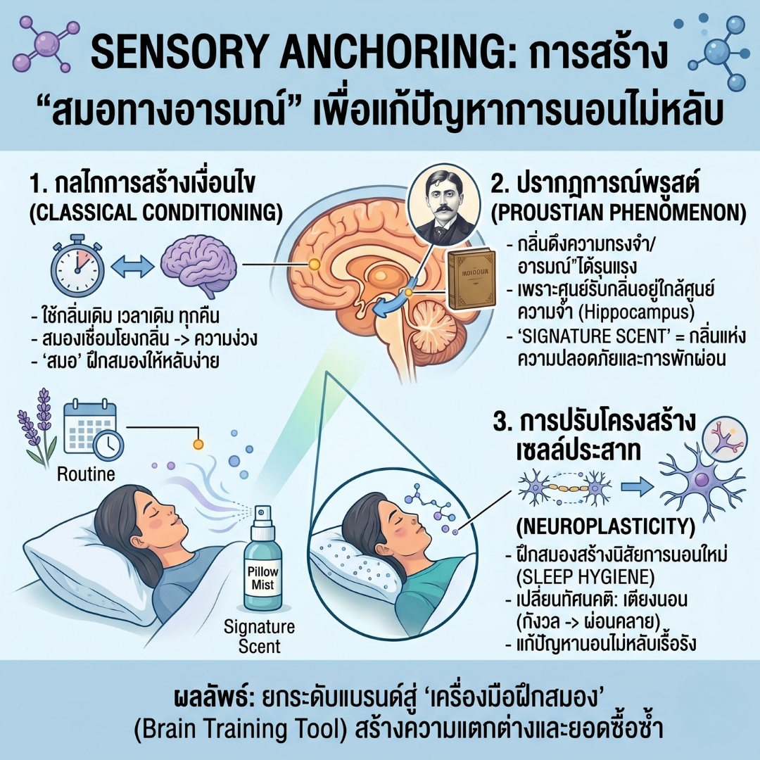 Sensory Anchoring: การสร้าง "สมอทางอารมณ์" เพื่อแก้ปัญหาการนอนไม่หลับ