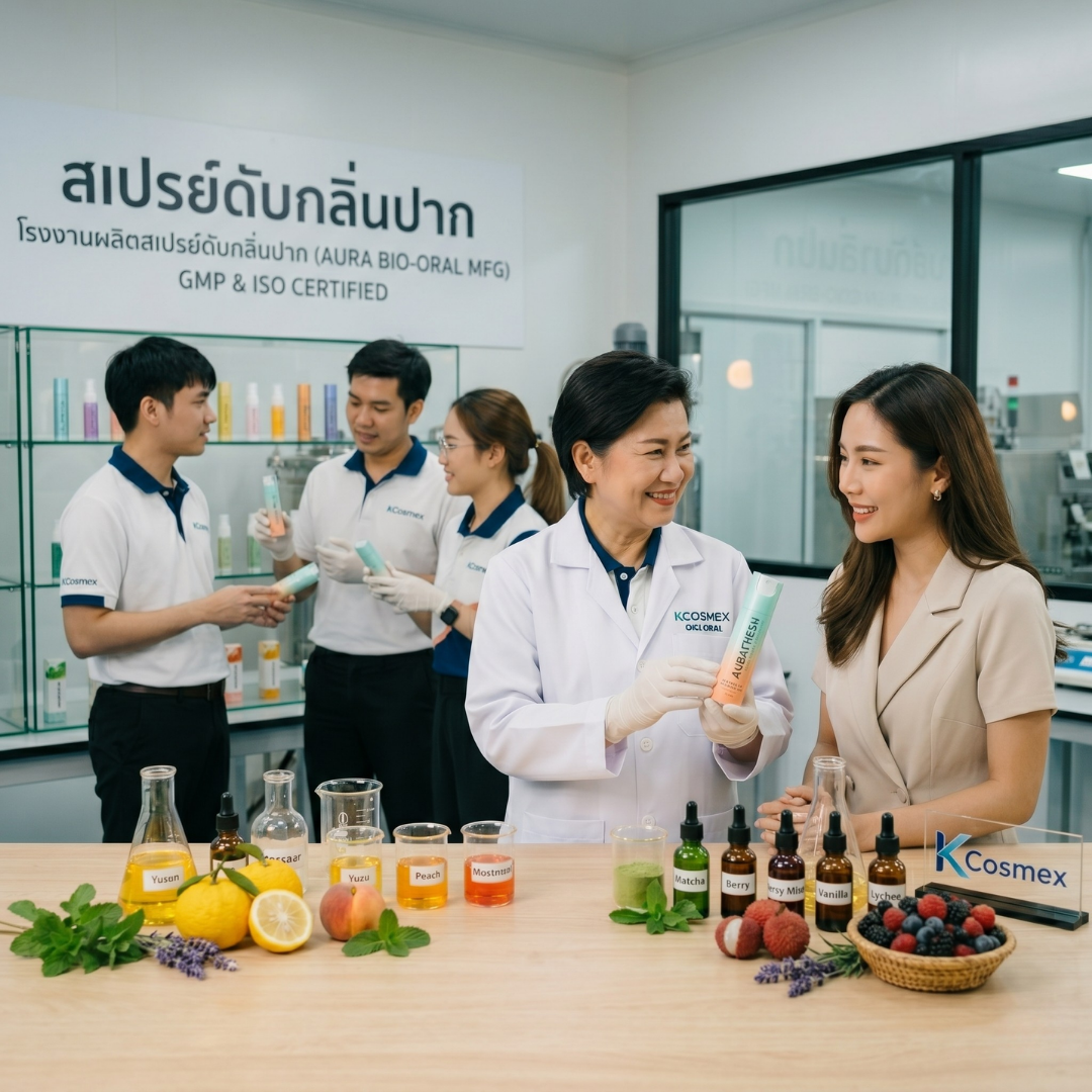 ทำไมเทรนด์ "Custom Flavor" ถึงมาแรง? เผยเคล็ดลับสร้างจุดเด่นให้แบรนด์ "สเปรย์ดับกลิ่นปาก" ร่วมกับ "โรงงานผลิตสเปรย์ดับกลิ่นปาก" คู่ใจ