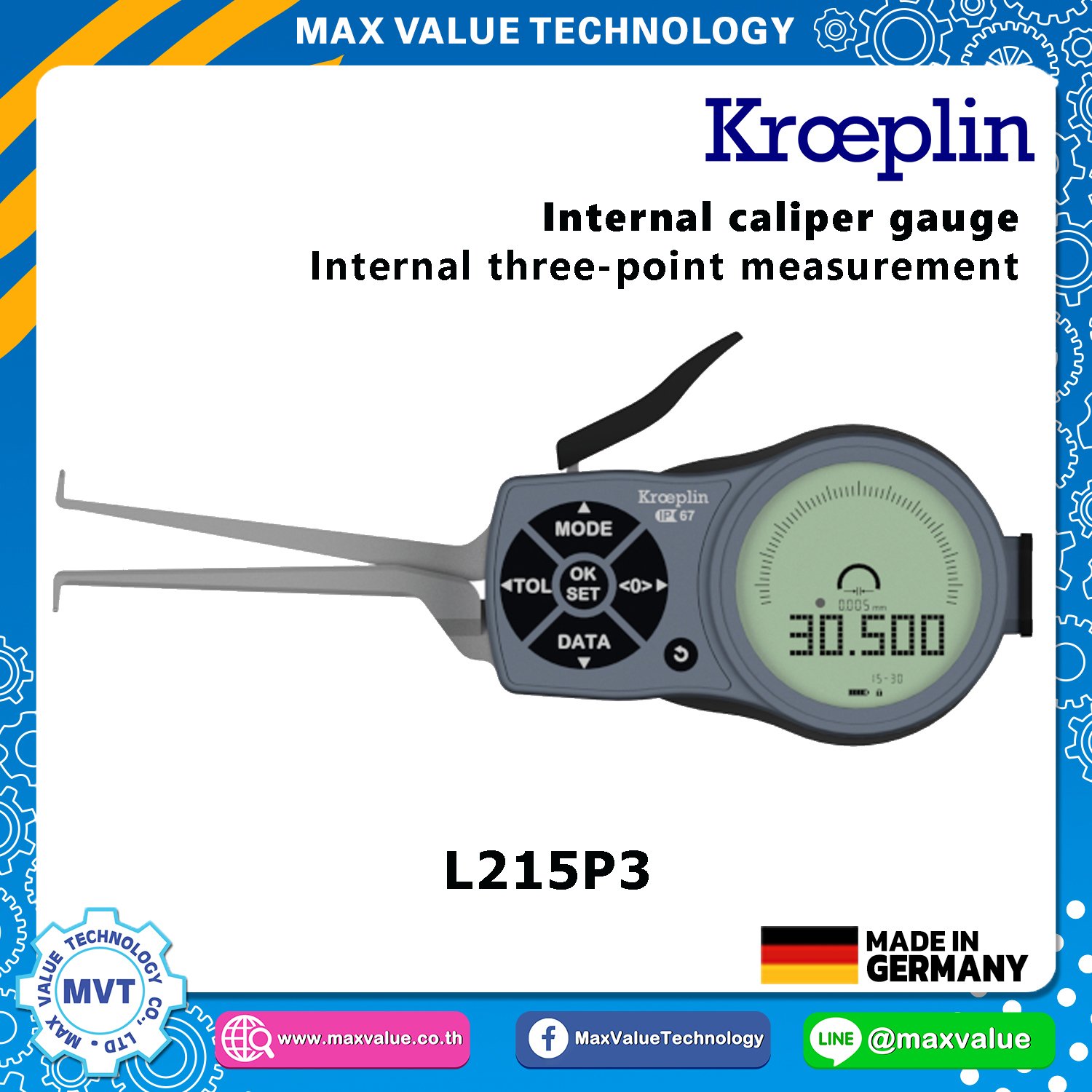 L215P3 - Internal Caliper Gauge (Electronic) 15-30 mm