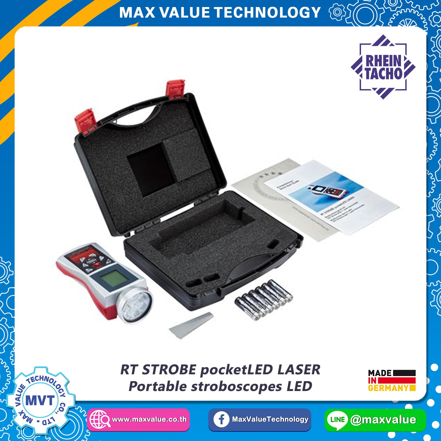 Portable stroboscope RT STROBE pocketLED LASER - maxvalue