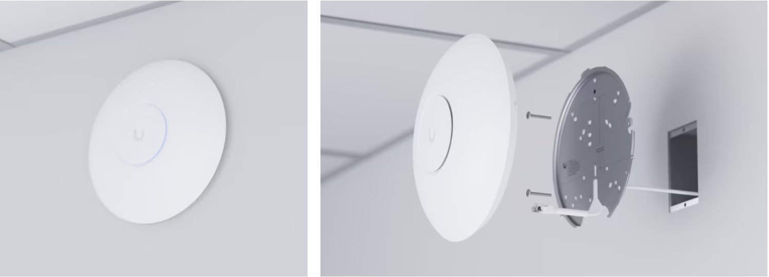 การติดตั้ง UniFi U7 Pro Max แบบ Ceiling Mount บนเพดาน เหมาะสำหรับสำนักงาน โรงแรม และพื้นที่ใช้งานขนาดใหญ่