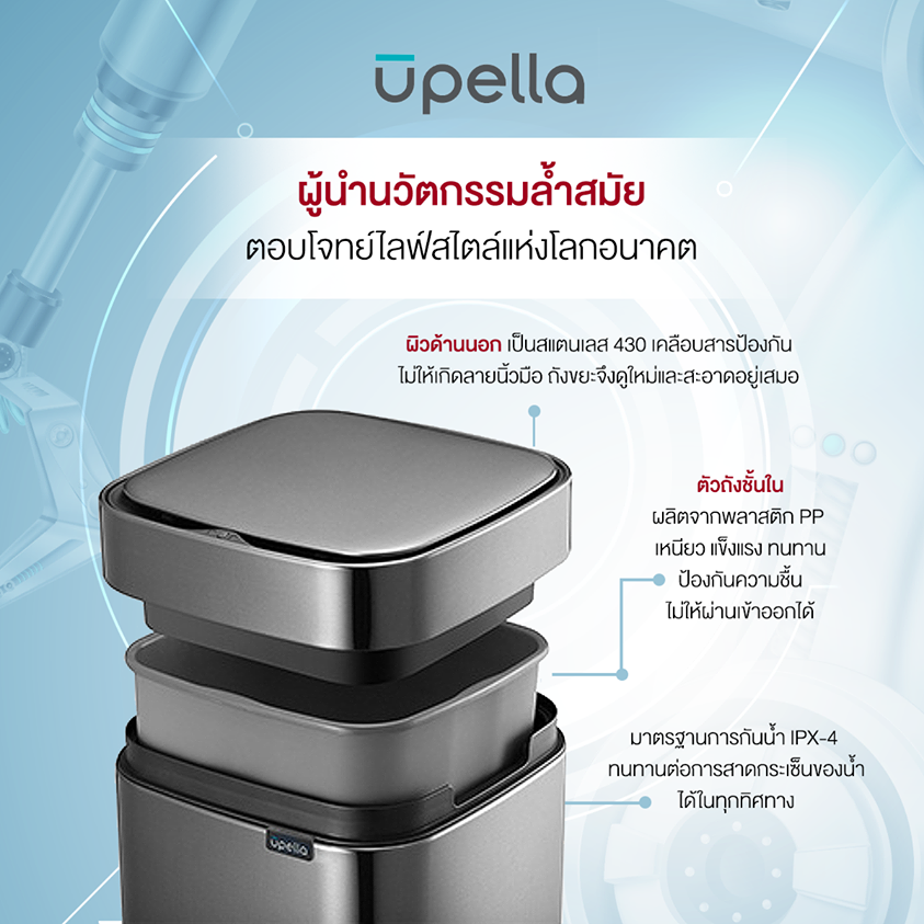 Upella ถังขยะเซ็นเซอร์ ผู้นำนวัตกรรมล้ำสมัยตอบโจทย์ไลฟ์สไตล์แห่งโลกอนาคต